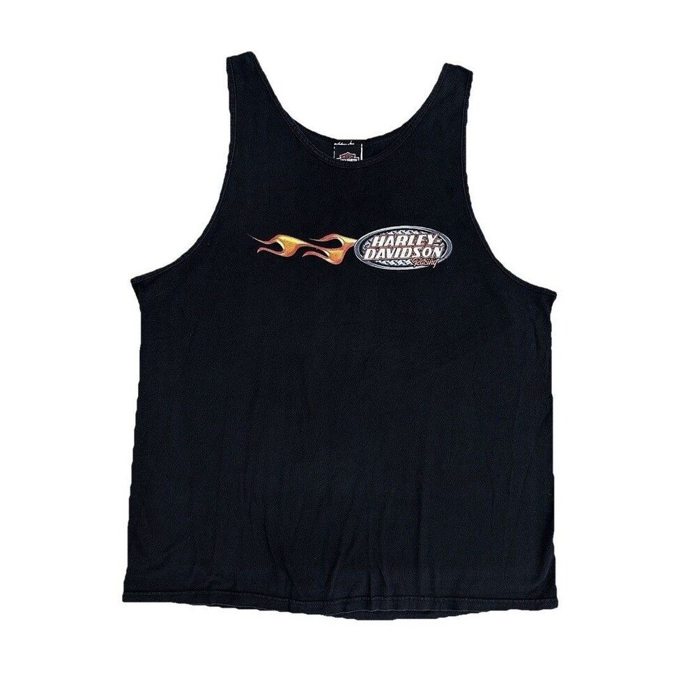 Y2k Harley Davidson Racing Flames And Dream Catcher Tank Top
